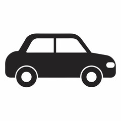 Fototapeta premium Car single door icon black vector on white background.