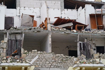 Damaged building in Antakya, Hatay after 6 February 2023 Earthquakes