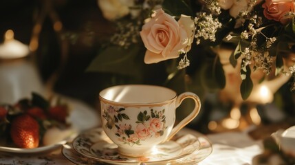 Fototapeta premium Bridgerton tea party aesthetic