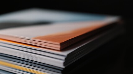 Printed brochures featuring saddle stitching