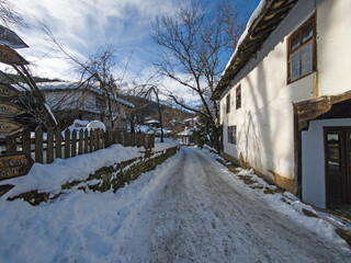 Winter view of village of Bozhentsi, Bulgaria