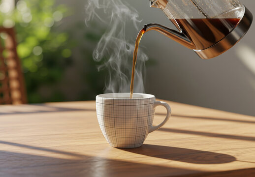 Coffee Cup Being Filled Mockup
