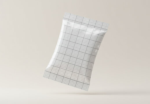 Floating Multipurpose Sachet Packet Mockup