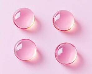 Pink Gel Ball on Pink Background