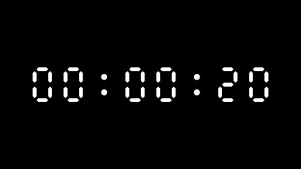 25 second digital countdown timer suitable for presentations, websites, or videos to create urgency or emphasize time sensitive content