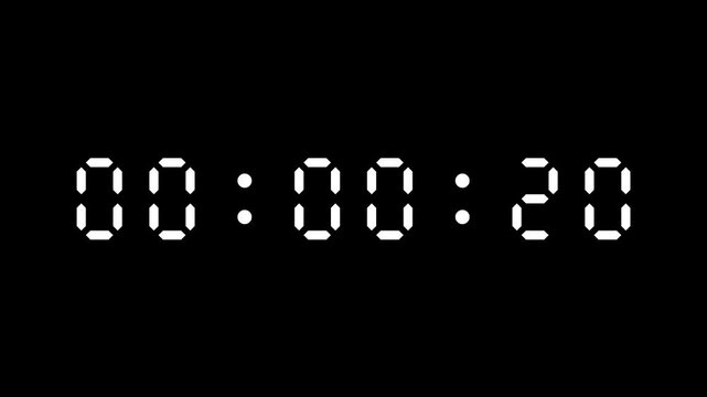 25 second digital countdown timer suitable for presentations, websites, or videos to create urgency or emphasize time sensitive content