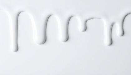 Milk splash on white background. Dripping milk. Dripping yogurt. Cream texture. Cream background.