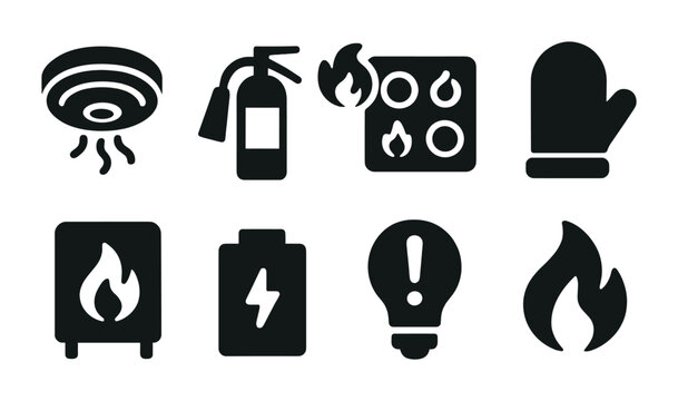 Fire Safety Symbol Black And White