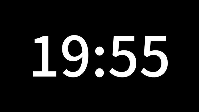 Countdown timer from 20 minute to 19 minute suitable for presentations, educational. The minimalist design ensures seamless integration with any video project. Ideal for editors looking for modern