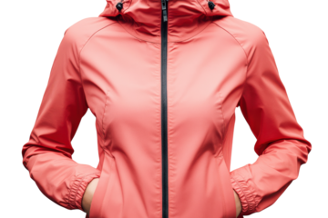 Stylish coral pink women s jacket lightweight hooded zip up perfect spring outerwear