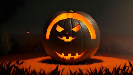 Background Through the mist, pumpkins leer with hollow smiles, waiting for night to claim another.