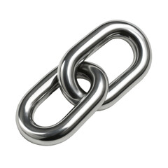 Obraz premium Interlocking polished metal links form a strong connection, highlighting the beauty of industrial design.