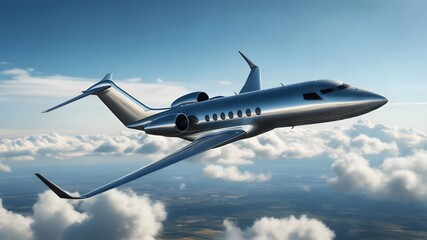 Obraz premium airplane in the clouds, Steel Flight