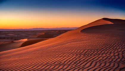 sunset in the sahara desert