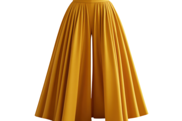 Elegant mustard yellow pleated wide leg pants stylish high waist palazzo trousers perfect for a