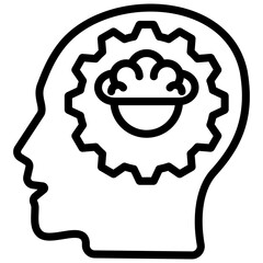 Cognitive Outline Icon
