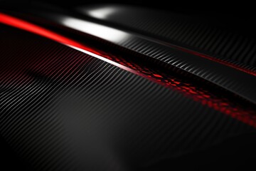 Carbon Fiber Texture With Red Accents Evokes Futuristic High-Tech Design