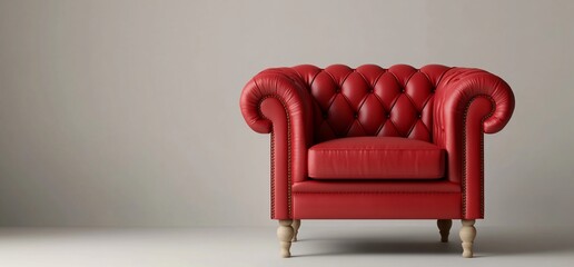 Red Chesterfield Armchair