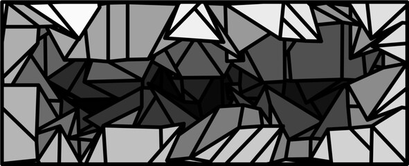 Contemporary Mosaic Pattern, Clean and structured mosaic of various shapes