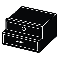 cashier element isolated cash drawer on white back