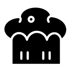 Cake Sweet Cream Glyph Icon
