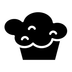 Cake Sweet Cream Glyph Icon