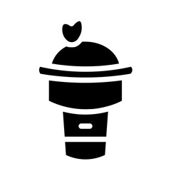 Ice Cream Cone Glyph Icon