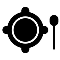 Drum Stick Thin Glyph Icon