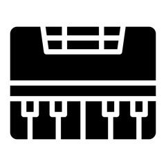 Electronic Keyboard Keys Glyph Icon