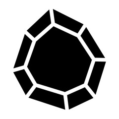 Stones Flint Gems Glyph Icon