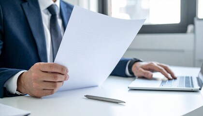 応募書類を確認する採用担当者