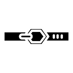 Belt Girdle Buckle Glyph Icon