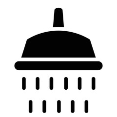 Laundry Shower Water Glyph Icon