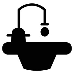 Kitchen Sink Wash Glyph Icon
