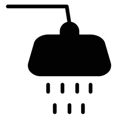Shower Spray Water Glyph Icon