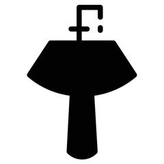 Sink Faucet Tap Glyph Icon