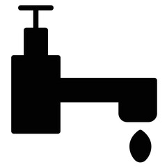 Tap Faucet Water Glyph Icon