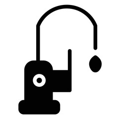 Tap Sink Faucet Glyph Icon