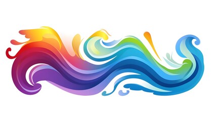 Fototapeta premium LGBT Rainbow Wave Sexual Rights Concept Vector Illustration for Diverse Communities