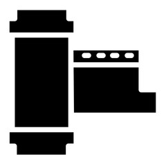 Movie Recording Reel Glyph Icon