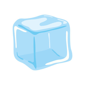 Ice cubes. Simple Vector illustration isolated on white background.