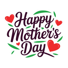 happy mothers day typography text design