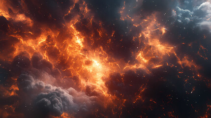 An electrifying cosmic storm frozen in time. frozen cosmic storms. illustration. [Frozen Time] | Static Flow | unmoving time. Illustration