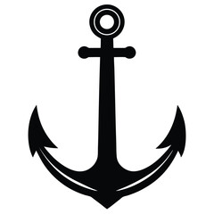 sailor element isolated anchor on white background