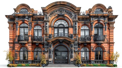 Restored victorian commercial landmark view high resolution picture