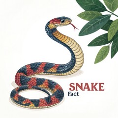 Fototapeta premium snake on a white background
