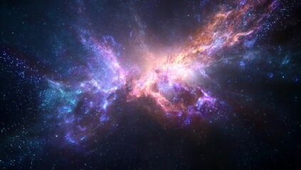 amazing colors of Galaxy background realistic cinematic lighting