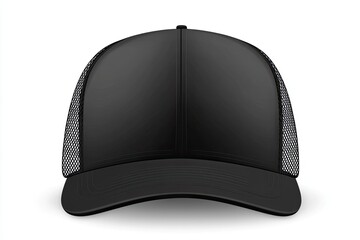 Black trucker cap mockup