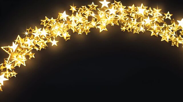 Golden star arch graphic design