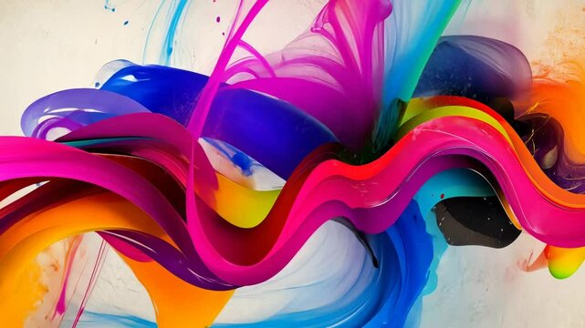 Colorful Floral Rainbow Wave Vector Design Illustration for Art Backgrounds and Wallpaper